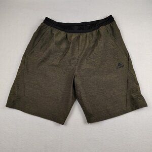 Adidas Shorts Mens Large Olive Green Workout Athletic Lightweight